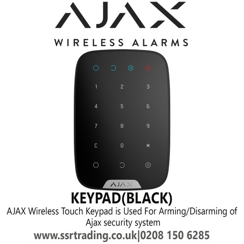 AJAX Wireless touch keypad is used for arming/disarming of Ajax security system (KEYPAD (BLACK)