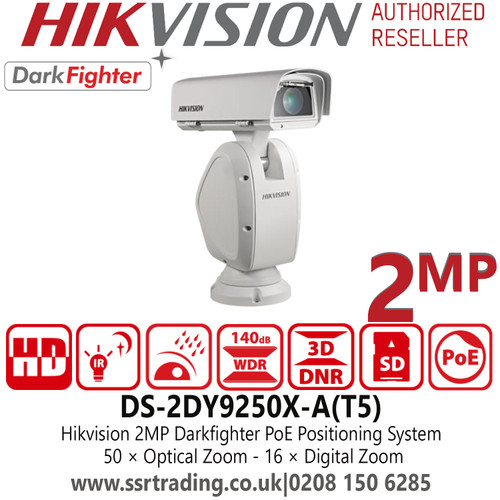 Hikvision 2MP PoE Darkfighter Positioning System Camera with 50 × Optical Zoom, 16 × Digital Zoom, 140dB WDR, 3D DNR, HLC, BLC, Smart IR,  - DS-2DY9250X-A(T5) 