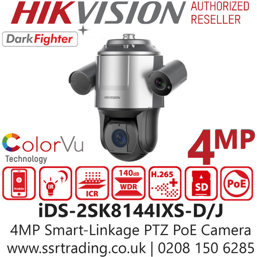 Hikvision 4MP 8-inch IR PoE PTZ Camera -  iDS-2SK8144IXS-D/J