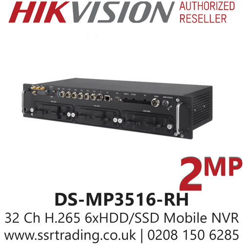 Hikvision 32 Ch H.265 6 x HDD/SSD Mobile NVR - DS-MP3516-RH