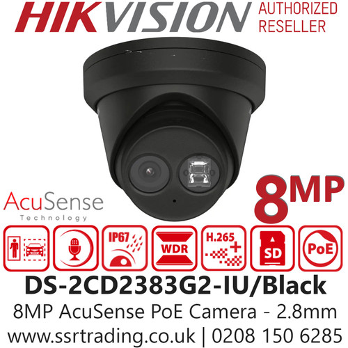 Hikvision 8MP AcuSense PoE Camera - DS-2CD2383G2-IU/B(2.8mm)