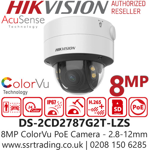 Hikvision 8MP PoE Camera-DS-2CD2787G2T-LZS (2.8-12mm)