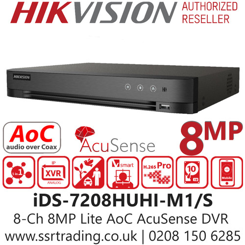 Hikvision 8 Channel 8MP AcuSense AoC  DVR  (iDS-7208HUHI-M1/S)