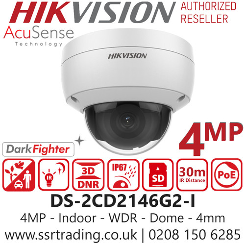 Hikvision 4MP IP PoE Dome Camera-DS-2CD2146G2-I(4mm) 