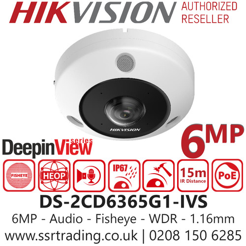 Hikvision 6MP IP PoE Camera-DS-2CD6365G1-IVS
