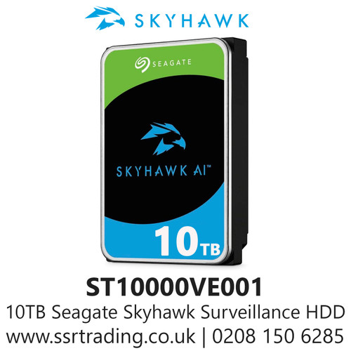 10TB Seagate SkyHawk AI Surveillance Hard Disk Drive - ST10000VE001