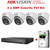 Hikvision 4Ch CCTV DVR System Kit With 4 x 5MP (DS-2CE72KF0T-LFS - 2.8mm Lens) Hybrid Audio Colorvu TVI Turret Camera, Hikvision 4Ch 8MP iDS-7204HUHI-M1/S(C) AcuSense AoC DVR & 2TB Seagate SkyHawk Hard Drive
