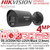 Hikvision 4MP Smart Hybrid Light with ColorVu Mini Bullet IP Camera, built-in dual microphones for high-quality audio security and an active strobe light and audio alarm to warn intruders - DS-2CD2047G3-LI2UY/Black (2.8mm)
