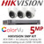 Hikvision CCTV System Kit 5MP Balun Kit - 4CH DVR + 3x ColourVu Turret Cameras