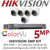 Hikvision CCTV System Kit 5MP Balun Kit - 8CH DVR + 5x ColourVu Turret Cameras