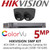  CCTV Kit Hikvision 5MP Balun Kit - 4CH DVR + 2x Grey ColourVu Turret Cameras