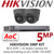 CCTV Kit Hikvision 5MP Balun Kit - 8CH DVR + 2x Grey Audio Turret Cameras