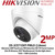Hikvision 2MP 2.8mm Fixed Lens PIR  HD-TVI Turret CCTV Camera, 20m IR Distance, IP67 Weatherproof, PIR detection, Strobe light alarm, Alarm out - DS-2CE71D0T-PIRLO