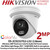 Hikvision 2MP 2.8mm Fixed Lens ColorVu Audio  PoE Network Turret CCTV Camera, 30m White Light Range, IP67 Weatherproof, 120dB WDR, Built-in microphone, Built-in micro SD/SDHC/SDXC slot, 24/7 colorful imaging - DS-2CD2327G2-L(U)