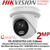 Hikvision 2MP 2.8mm Fixed Lens ColorVu Audio  PoE Network Turret CCTV Camera, 30m White Light Range, IP67 Weatherproof, 120dB WDR, Built-in microphone, Built-in micro SD/SDHC/SDXC slot, 24/7 colorful imaging - DS-2CD2327G2-L(U)