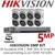 Hikvision CCTV System Kit - 5MP Kit - 8CH DVR + 8x Anti Tamper Screw Turret Cameras