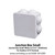 Junction Box Small White 3.5"x3.5" ( 85x85mm) - For Outdoor CCTV Terminal