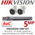 Hikvision 5MP Kit - 4CH DVR with 2x Audio Turret Cameras