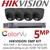 Hikvision 5MP Kit - 4CH DVR With 4x Grey ColorVu Turret Cameras