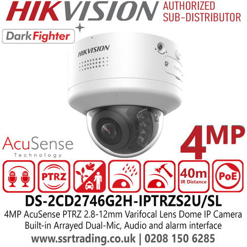 Varifocal Rotation Lens ikvision 4MP AcuSense PTRZ Varifocal Dome PoE Camera - Varifocal ...