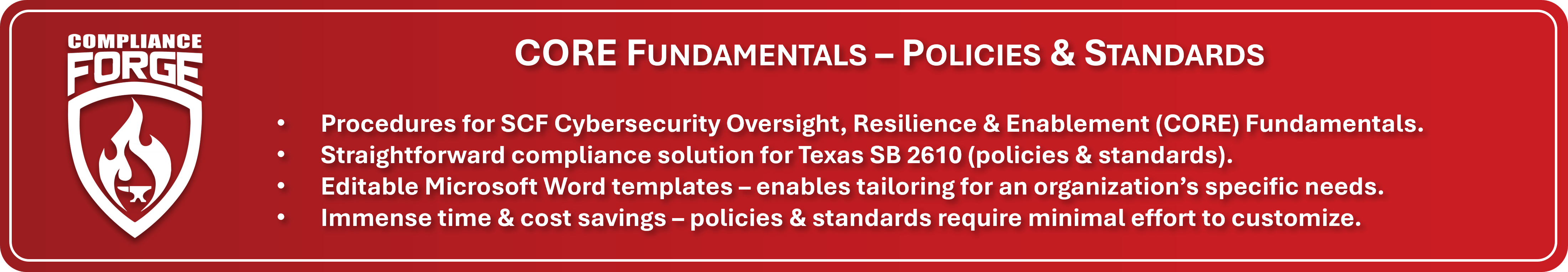 SCF CORE Fundamentals policies and standards