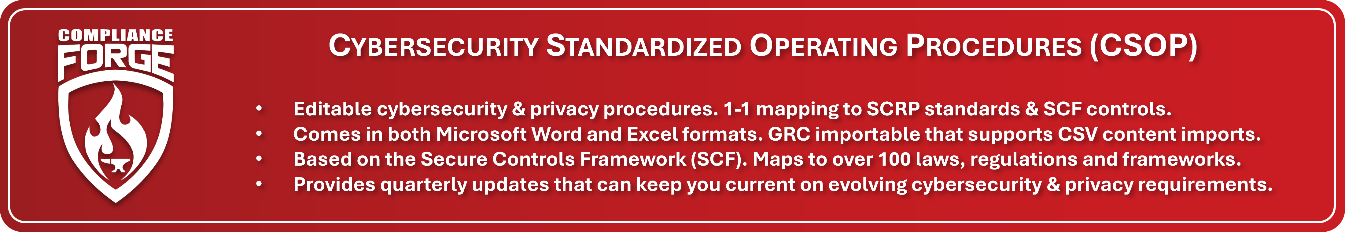 Cybersecurity Standardized Operating Procedures (CSOP)&nbsp;&nbsp;DSP procedures | SCF procedures