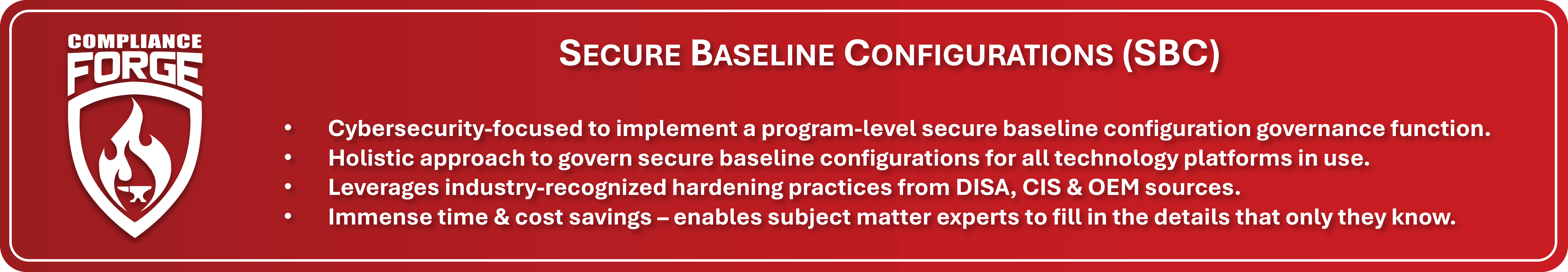 Secure Cybersecurity Baseline Configurations