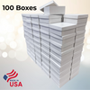 Made in & Ships from USA - 100 Boxes - White Swirl Jewelry Box - 3-1/2" x 3-1/2" x 1-1/2"