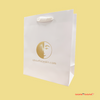 100 Bags - London Paper Shopping Bags - 8" x 4" x 10" Matte White
