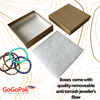 Made in & Ships from USA - 100 Boxes - Custom Printed Natural Kraft Jewelry Boxes - 3-1/2" x 3-1/2" x 7/8"