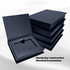 100 Boxes - Custom Branded  Black Magnetic Gift Card Boxes