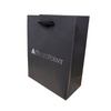 100 Bags - Custom Printed Black Eco Euro Paper Bags with Twill Handles 8 x 4 x 10