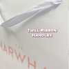100 Bags - Custom Printed Kraft Eco Euro Paper Bags with Twill Handles 8 x 4 x 10