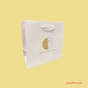 100 Bags - Custom Printed London Paper Shopping Bags Matte White 6" x 3" x 6"