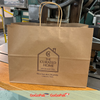 250 Bags - Branded Recycled Kraft Paper Bags - 16" x 6" x 12.5"