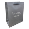 100 Bags - Custom Printed Grey Eco Euro Paper Bags with Twill Handles 10 x 5 x 13