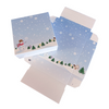 MADE IN USA - 50 Covers - 3 oz. Candy Box Covers - Winter Scene 3-11/16" x 3-11/16" x 1-1/8"