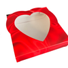 MADE IN USA - 50 Boxes - 16 oz. 1 Piece - Satin Heart Window 7-3/4" x 7-3/4" x 1-1/48"