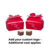 MADE IN USA - 25 Boxes - Small Red Bow Favor Boxes