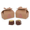 CLEARANCE - MADE IN USA - 50 Boxes - Small Kraft Favor Bow Boxes