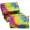 CLEARANCE - MADE IN USA - 50 Boxes - 1-1/2 lb. Candy & Fudge Boxes - Tie Dye 7" x 4-1/2" x 2"