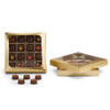 CLEARANCE - MADE IN USA - 50 Covers - 16 oz. Candy Box Covers - Gold/Gold Trim & Window - 7-3/4" x 7-3/4" x 1-1/8"