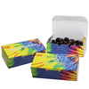 CLEARANCE - MADE IN USA - 50 Boxes 1/2 lb. Candy & Fudge Boxes - Tie Dye 5-1/2" x 2-3/4" x 1-3/4"