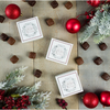 CLEARANCE - MADE IN USA - 50 Covers - 3 oz. Candy Box Covers - Foil Christmas 3-11/16" x 3-11/16" x 1-1/8"