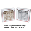 CLEARANCE - MADE IN USA -  50 Boxes - 8 oz. Candy Box Covers - Foil Christmas with Window - 5-3/4" x 5-3/4" x 1-1/8"