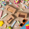 CLEARANCE - MADE IN USA - 50 Boxes 1/2 lb. Candy & Fudge Boxes - Kraft with Window 5-1/2" x 2-3/4" x 1-3/4"