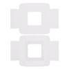 CLEARANCE - MADE IN USA - 50 Covers - 3 oz. Candy Box Covers - White with Window 3-11/16" x 3-11/16" x 1-1/8"