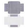 CLEARANCE - MADE IN USA - 50 Covers - 3 oz. Candy Box Covers - Silver Lustre 3-11/16" x 3-11/16" x 1-1/8"