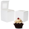 CLEARANCE - MADE IN USA - 50 Boxes - 3" x 3" x 3" White Cupcake Box with Square Window