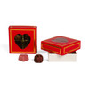 CLEARANCE MADE IN USA - 50 Covers - 3 oz. Candy Box Covers - Heart Window Gold 3-11/16" x 3-11/16" x 1-1/8"